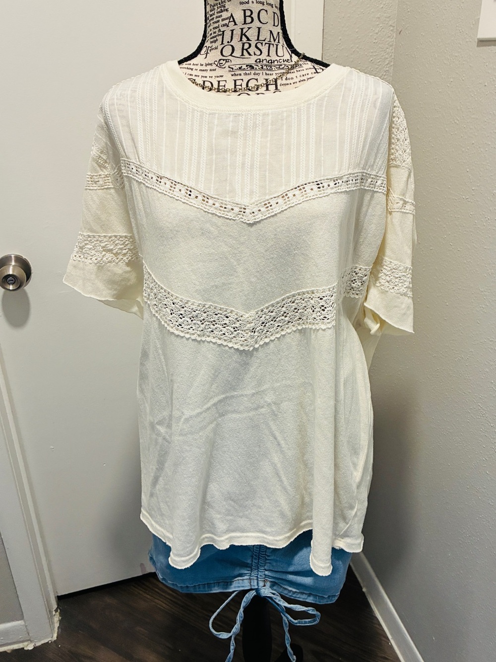 We The Free Dorothy Tee by Free People cream blouse